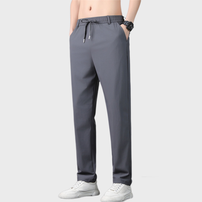 Sommer Herren lose Ice Silk Stretch gerade Freizeithose