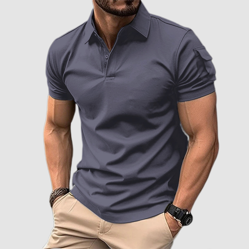 Stylisches Herren Poloshirt mit Revers und kurzen Ärmeln