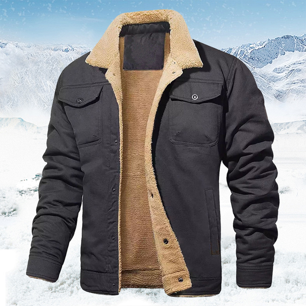 Freizeitjacke für Herren mit Fleece-Revers