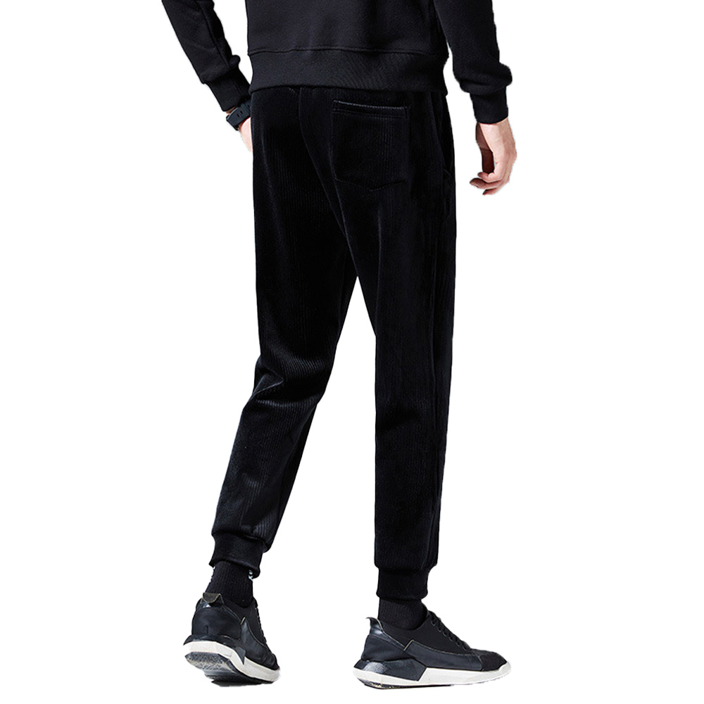 Pantalon décontracté en polaire épaisse pour hommes