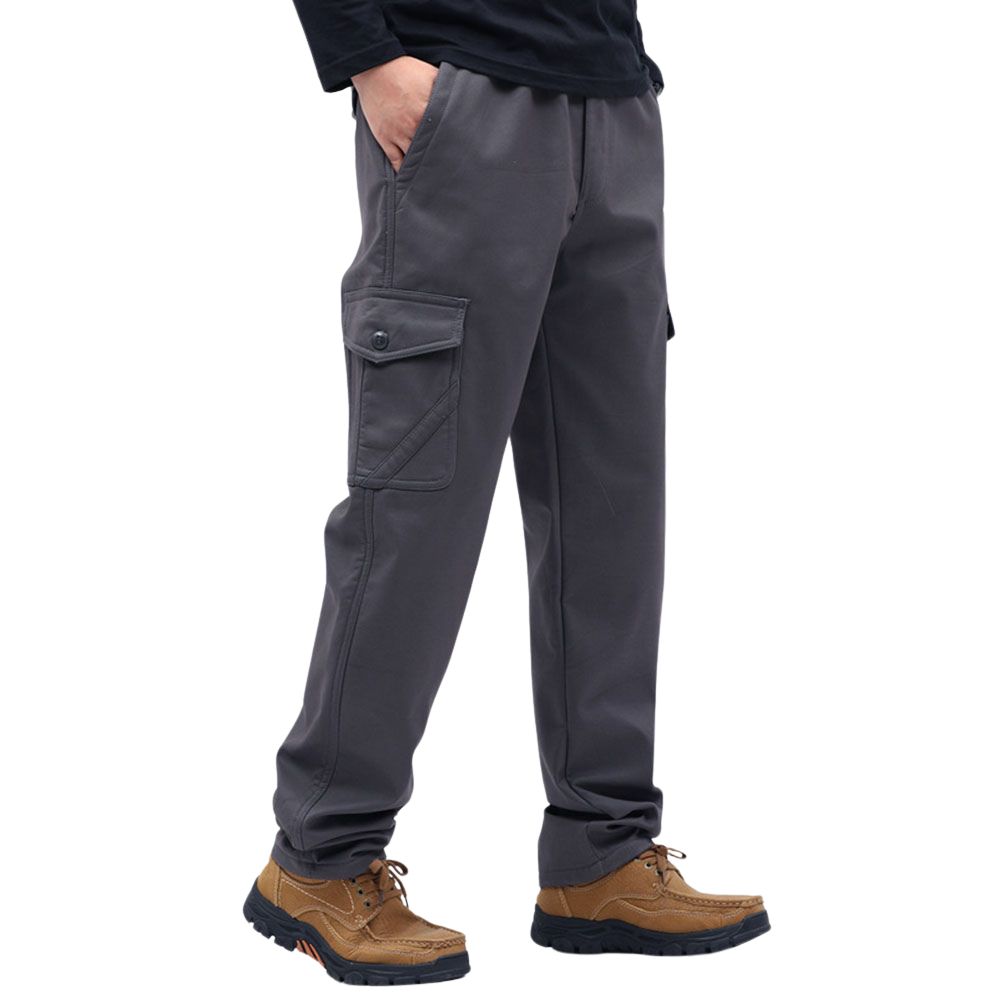 Pantalon décontracté chaud épaissi en polaire pour hommes