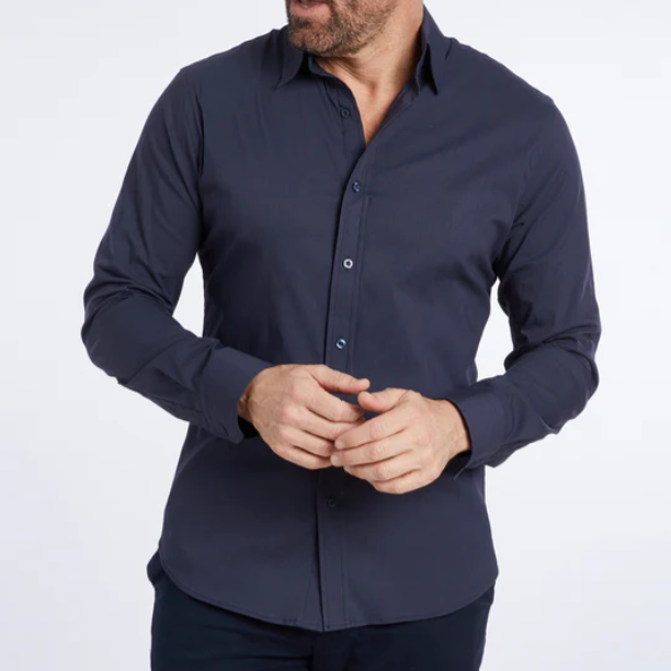 Chemise décontractée à manches longues et fermeture éclair pour homme