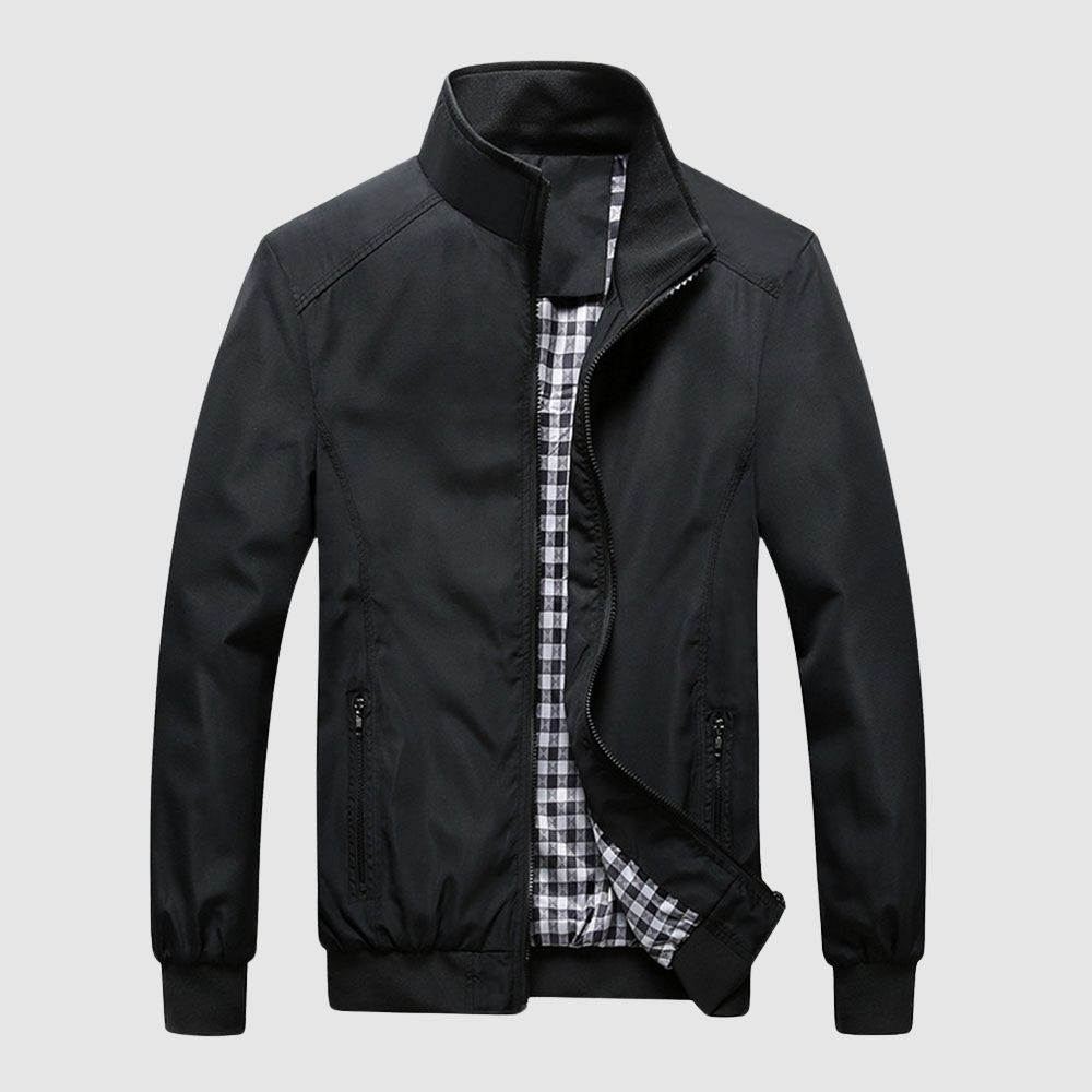 Business Casual Herren Stehkragen einfarbige Jacke