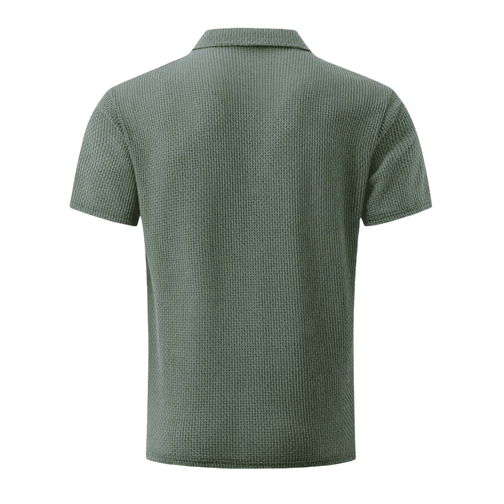 Kurzärmliges Poloshirt aus gestricktem Mesh für Herren