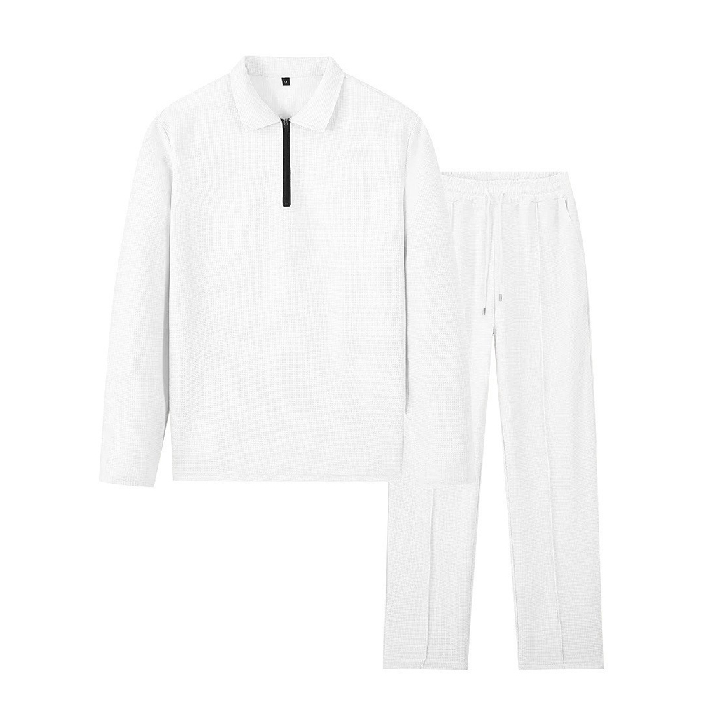 Einfarbige Langarmhose für Herren, lässiger Sportanzug