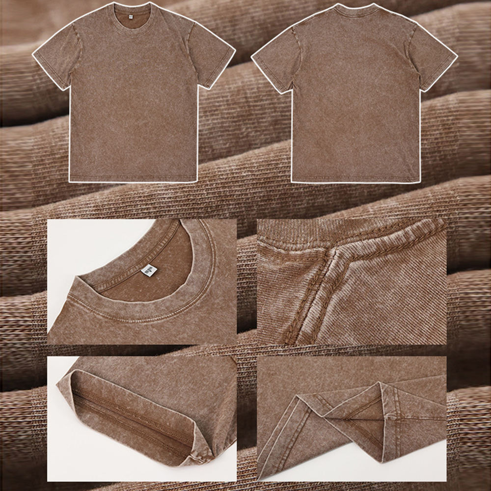 Kurzarm-T-Shirt aus Baumwolle mit Rundhalsausschnitt für Herren im Vintage-Stil