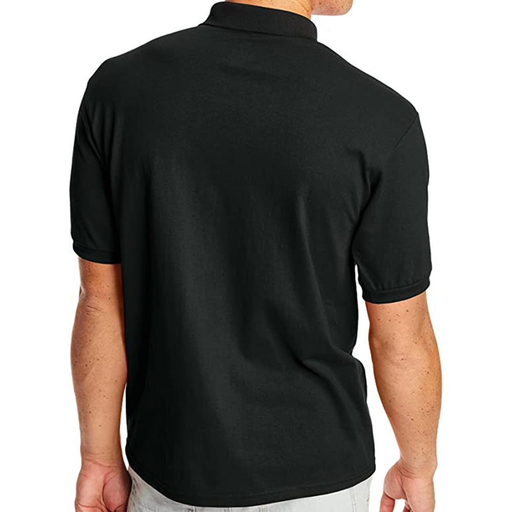Polo décontracté à manches courtes et poches pour homme