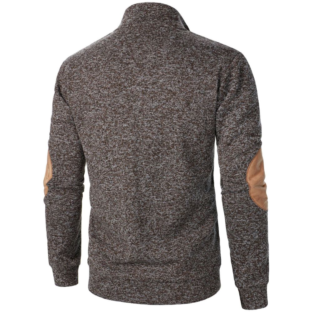 Pull à manches longues et col Henley pour hommes