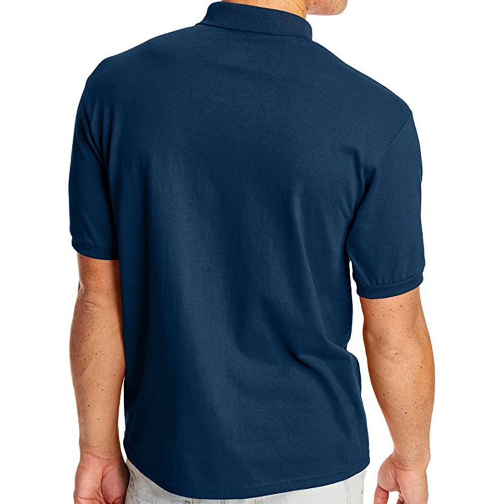 Polo décontracté à manches courtes et poches pour homme