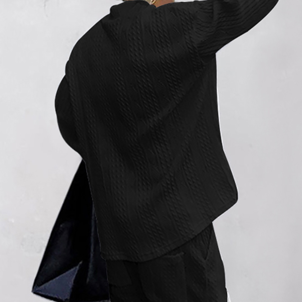 Pull tricoté jacquard ample décontracté à col en V pour hommes