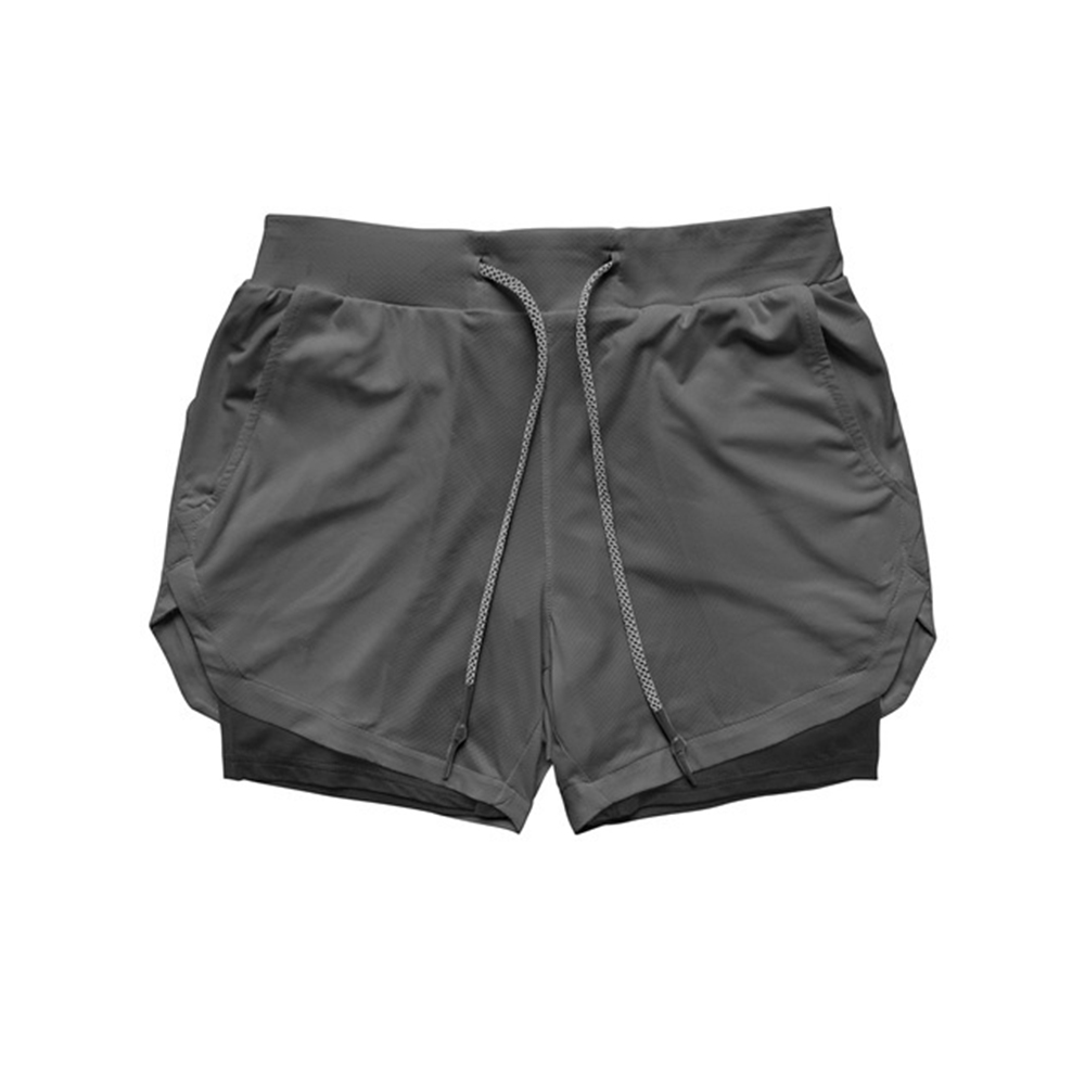 Leichte und atmungsaktive doppellagige Sportshorts mit Innentasche für Herren