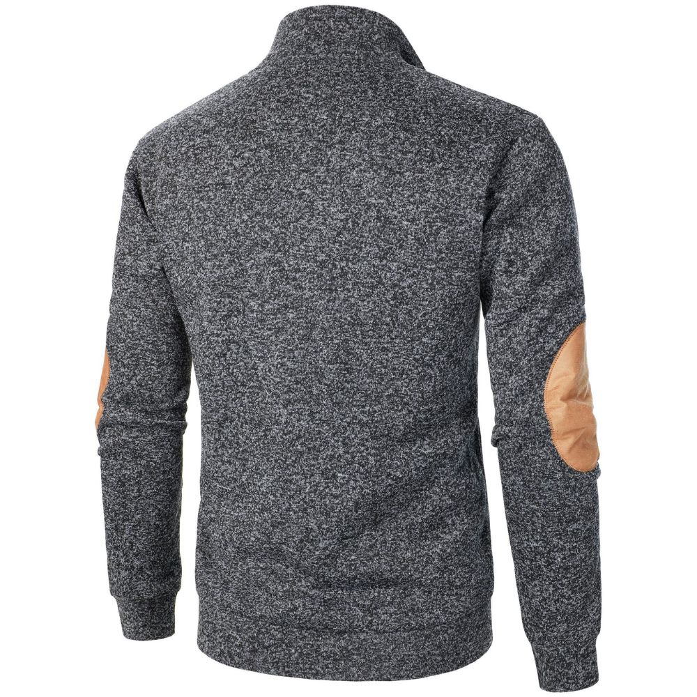Pull à manches longues et col Henley pour hommes