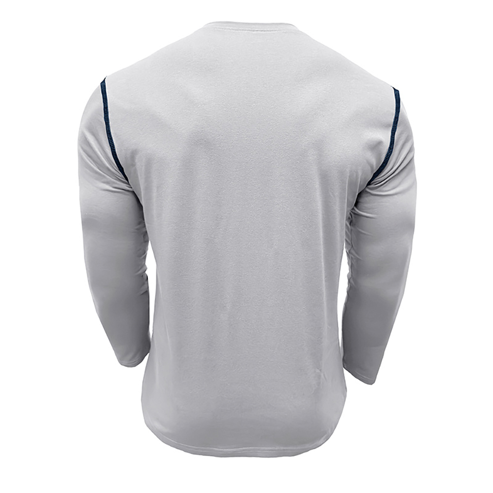 T-shirt à manches longues et col Henley pour hommes