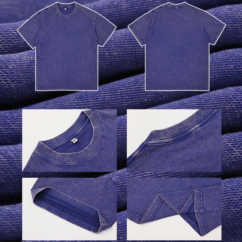 Kurzarm-T-Shirt aus Baumwolle mit Rundhalsausschnitt für Herren im Vintage-Stil