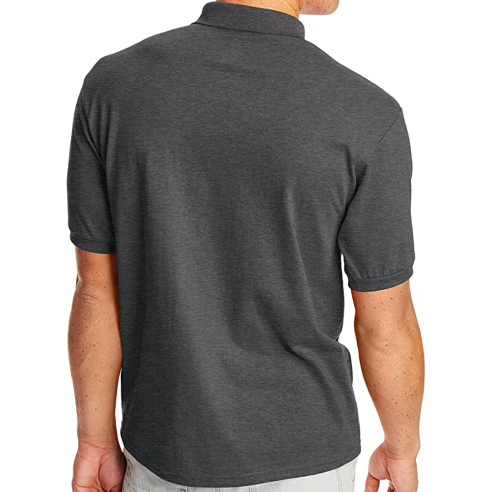 Polo décontracté à manches courtes et poches pour homme