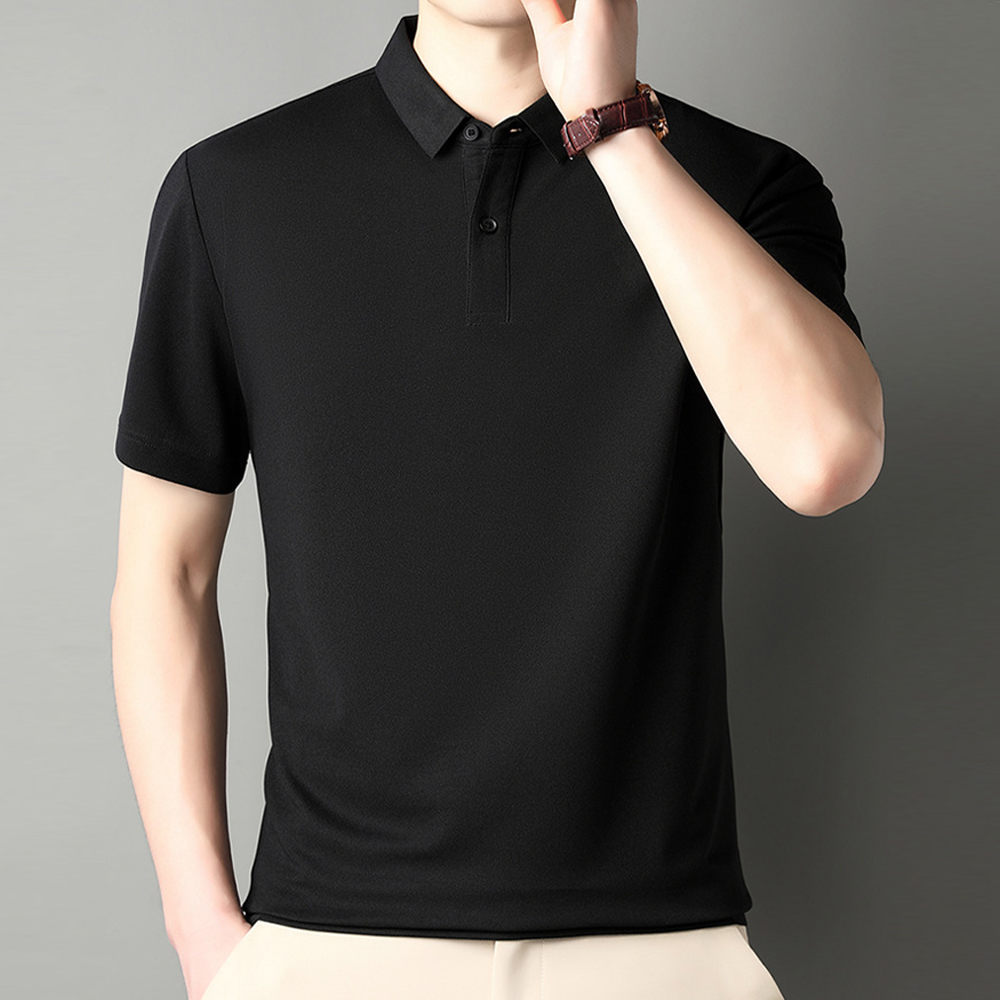 Herren-T-Shirt mit kurzen Ärmeln und Button-Down-Revers