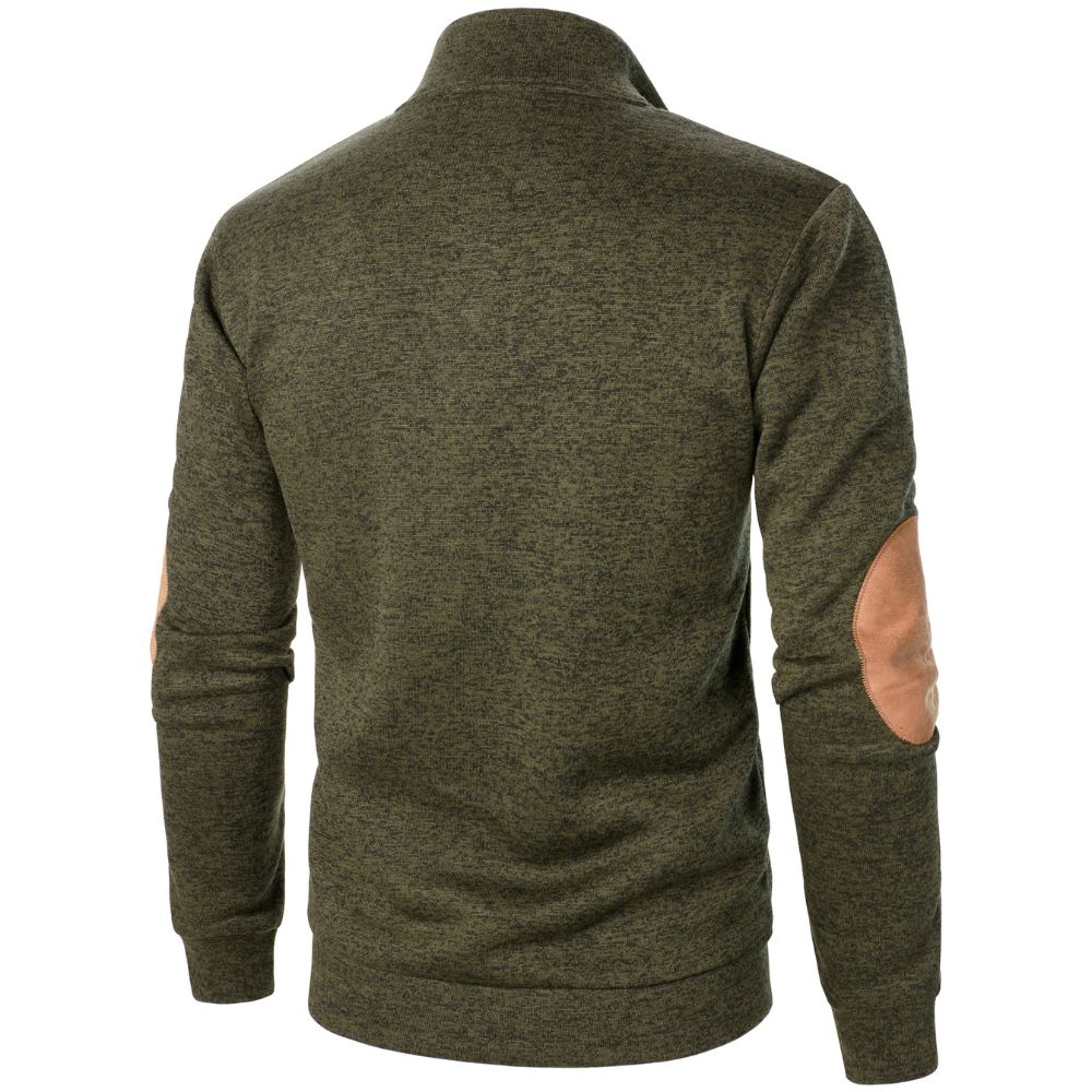 Pull à manches longues et col Henley pour hommes