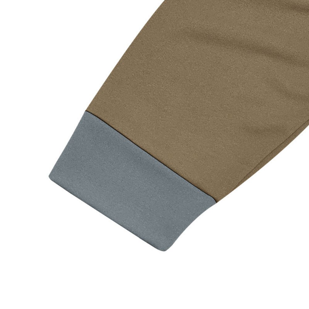 Langarm-T-Shirt mit Henley-Kragen und Farbblock für Herren