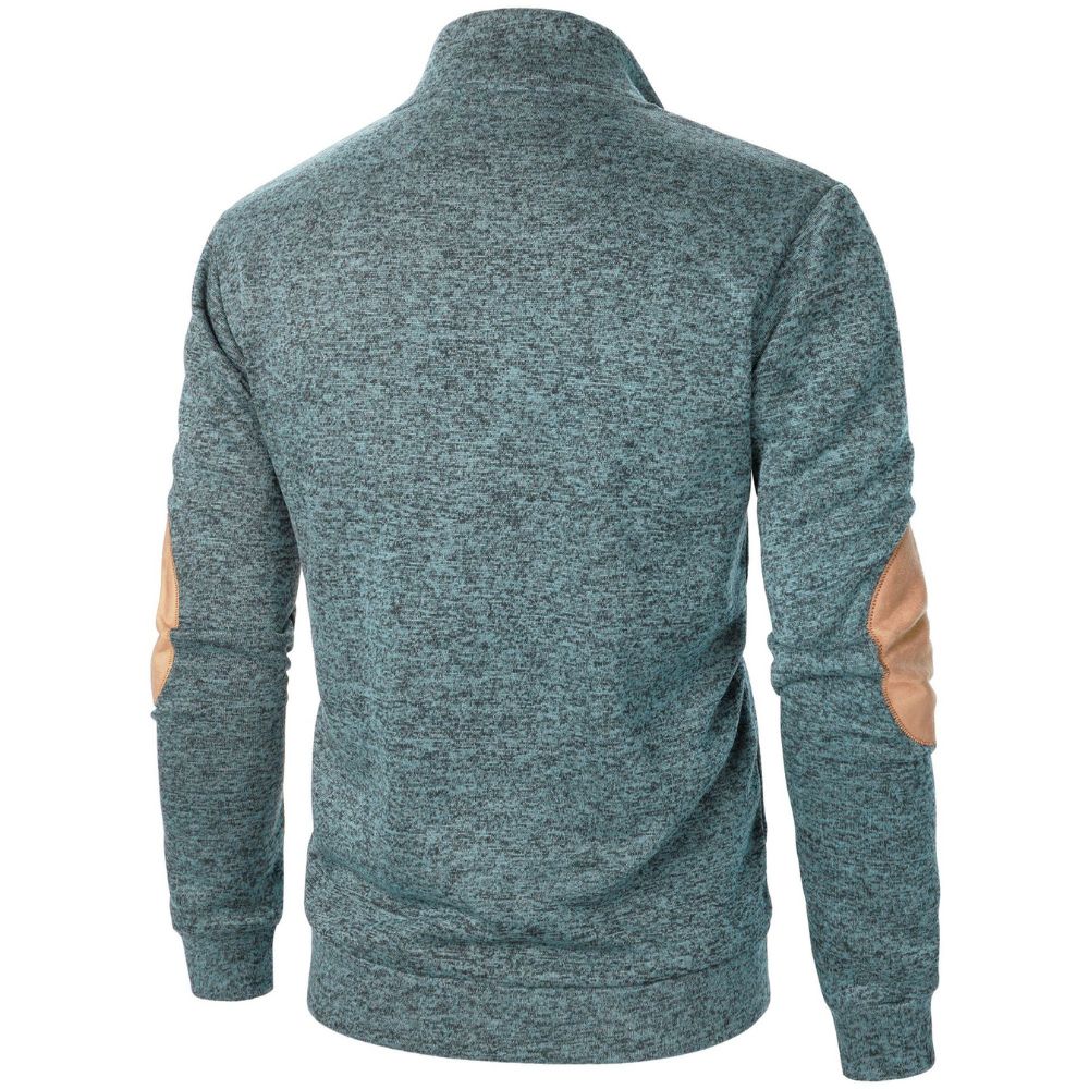 Pull à manches longues et col Henley pour hommes