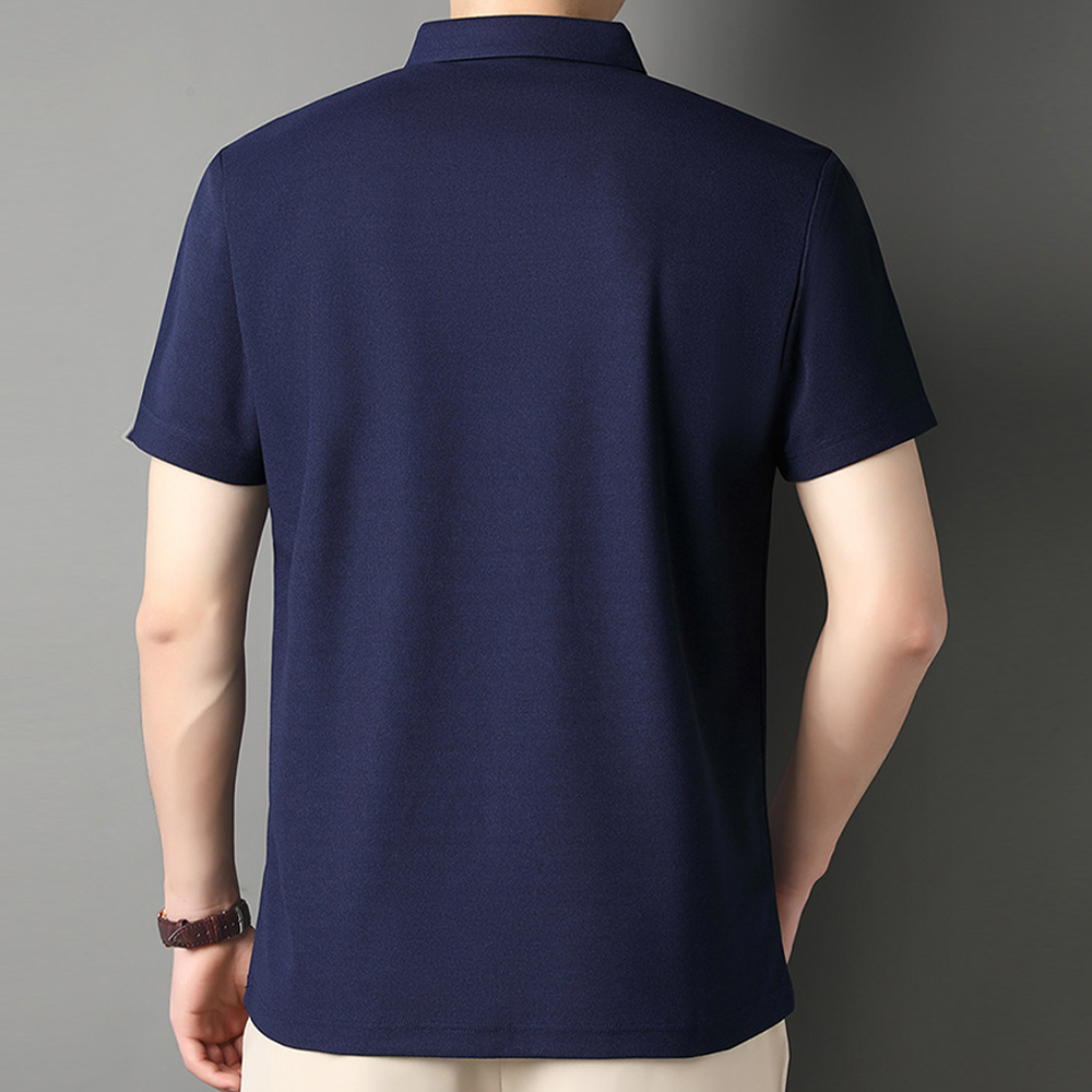 Herren-T-Shirt mit kurzen Ärmeln und Button-Down-Revers