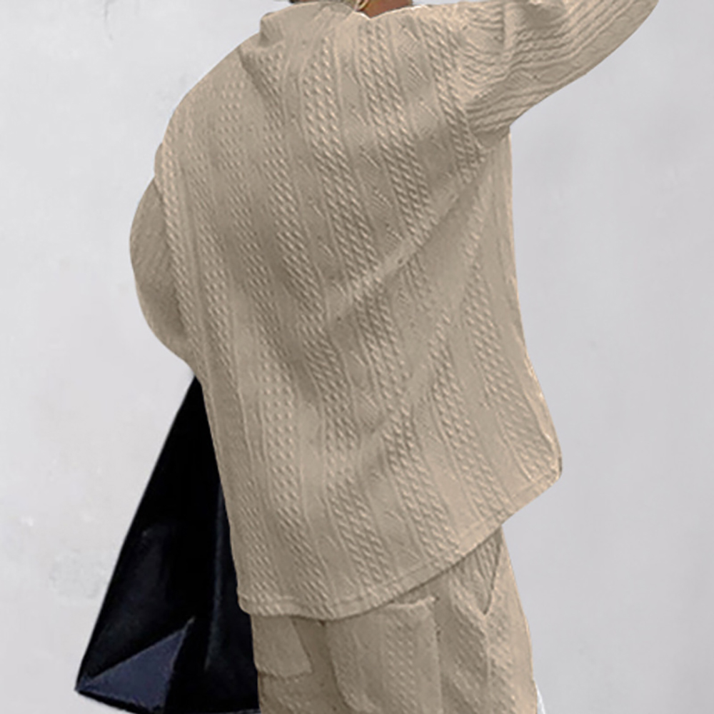 Pull tricoté jacquard ample décontracté à col en V pour hommes