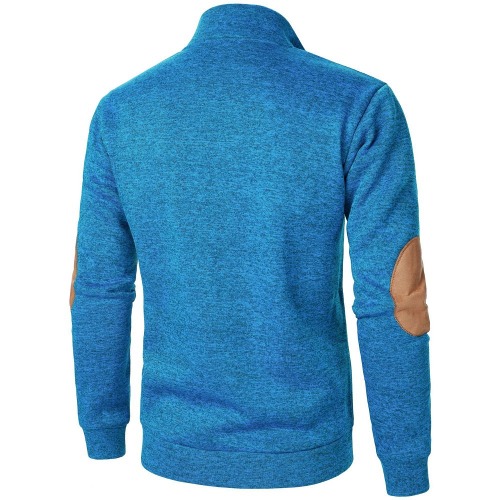 Pull à manches longues et col Henley pour hommes