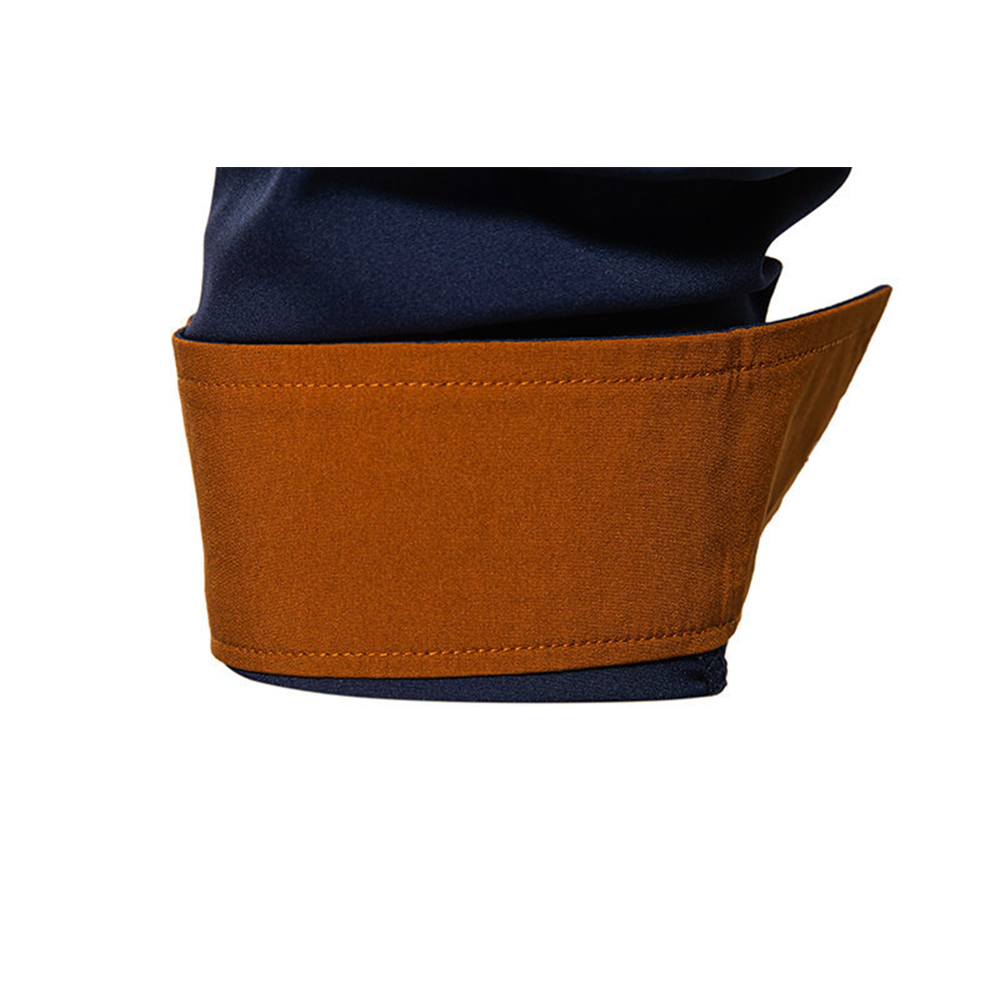 Herren-Langarmhemd mit Kontrast-Revers