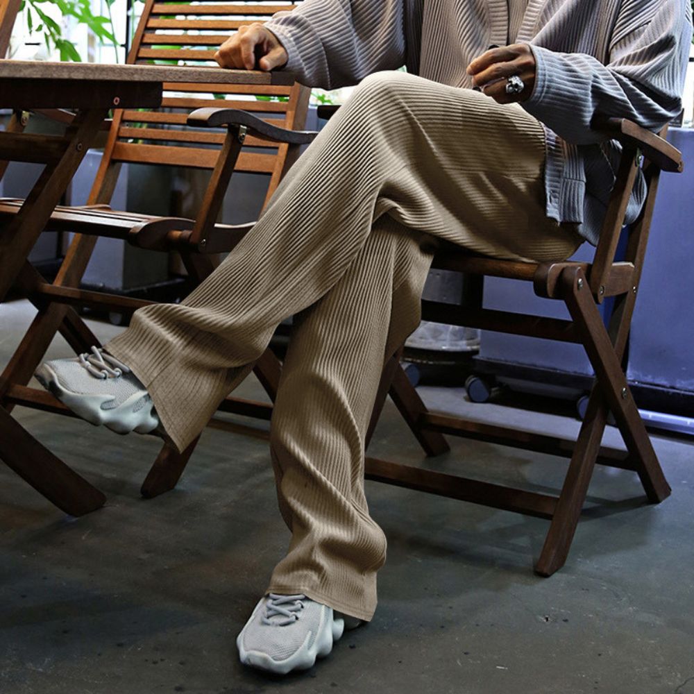 Nouveau pantalon droit décontracté en velours côtelé pour homme