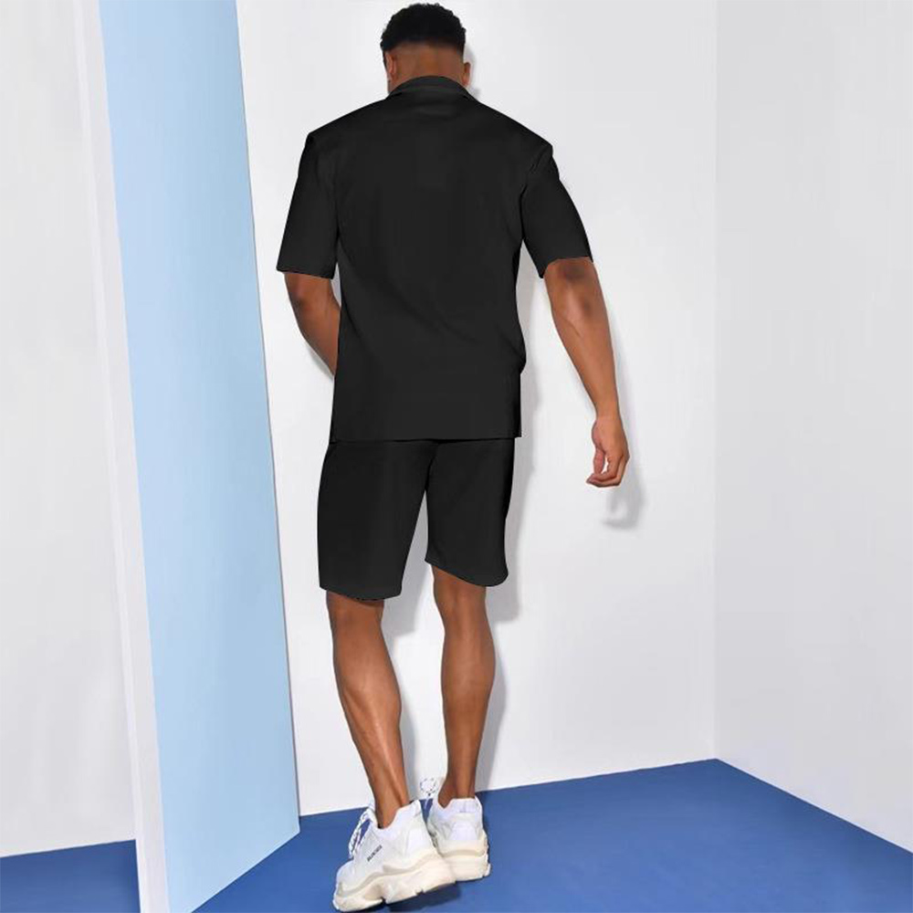 Ensemble décontracté chemise à manches courtes et short pour homme