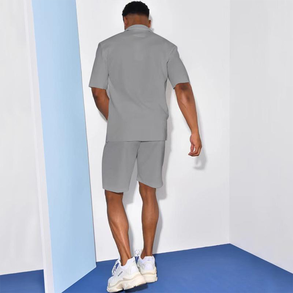 Ensemble décontracté chemise à manches courtes et short pour homme