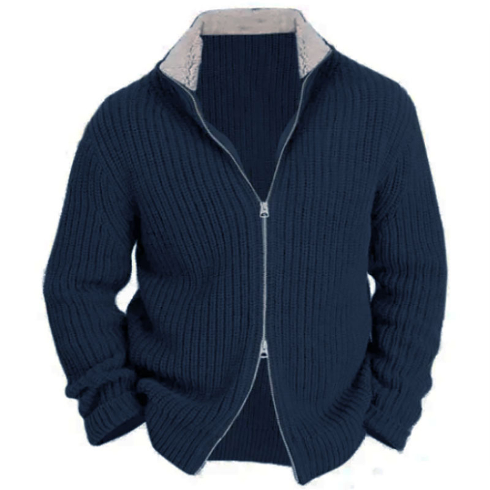 Verdickter warmer Reißverschluss-Pullover-Cardigan für Herren
