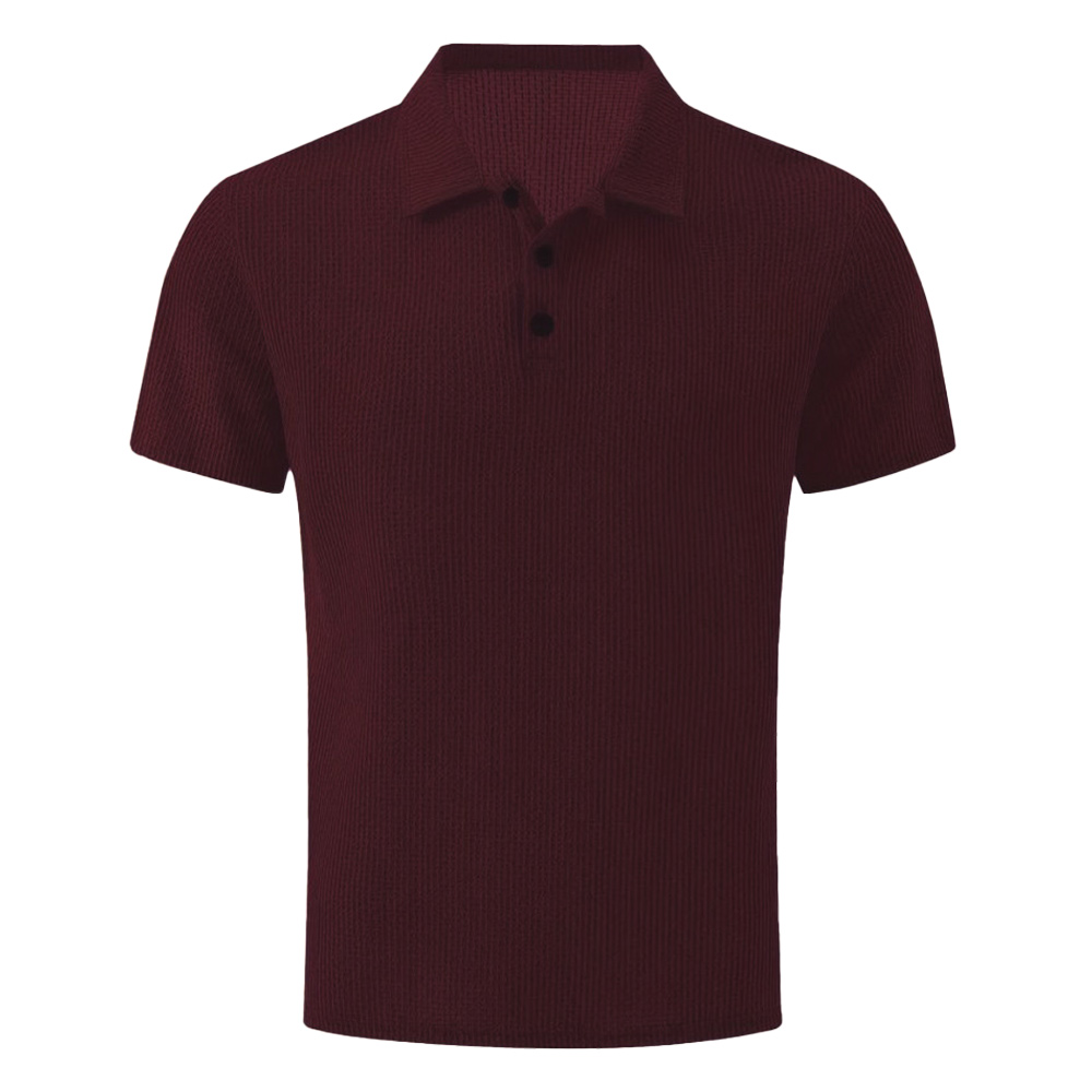 Kurzärmliges Poloshirt aus gestricktem Mesh für Herren