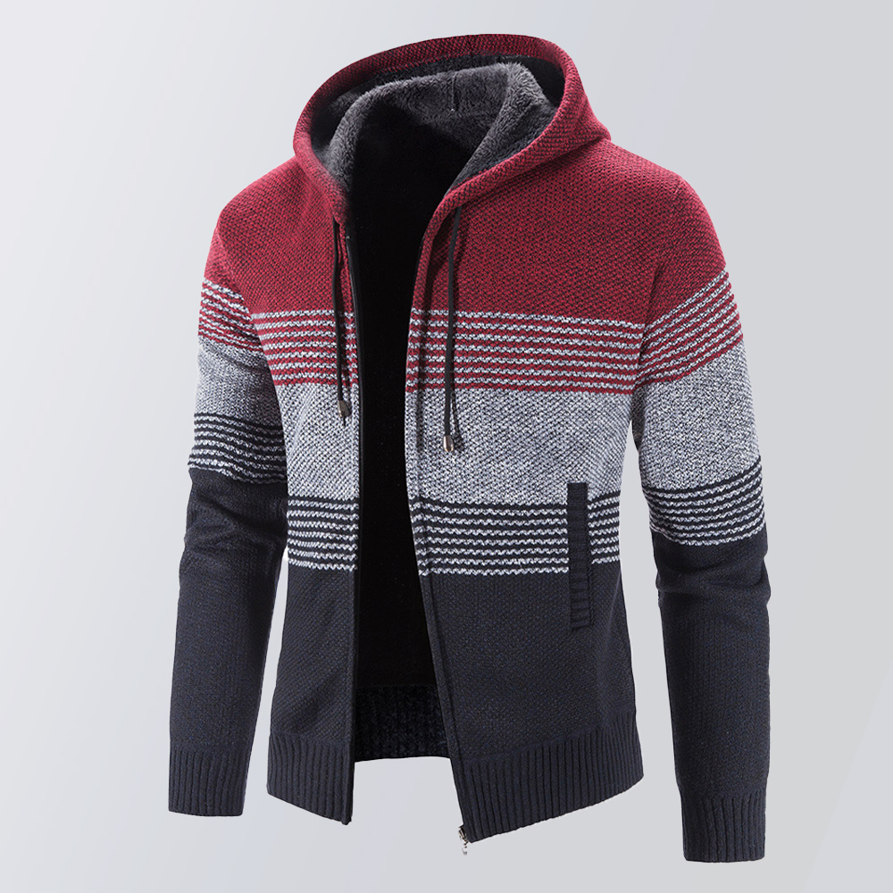 Nouvelle veste à capuche en polaire épaissie pour homme