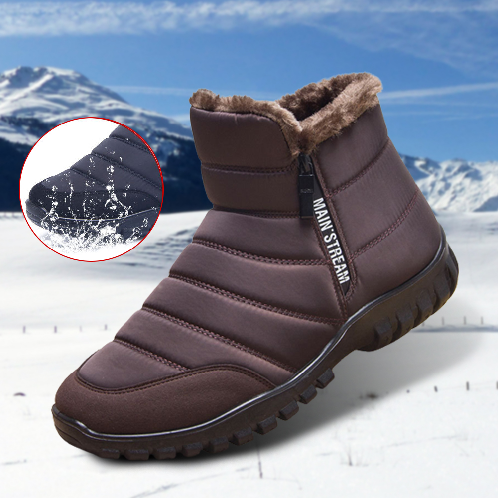 Warme Herren-Schneestiefel mit Reißverschluss
