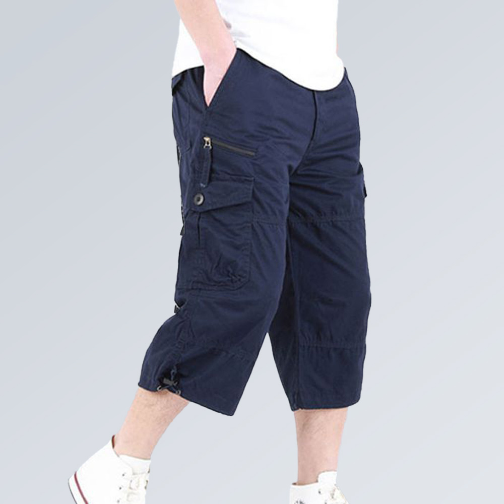 Herren Sport Casual Loose Workwear Cropped Hose