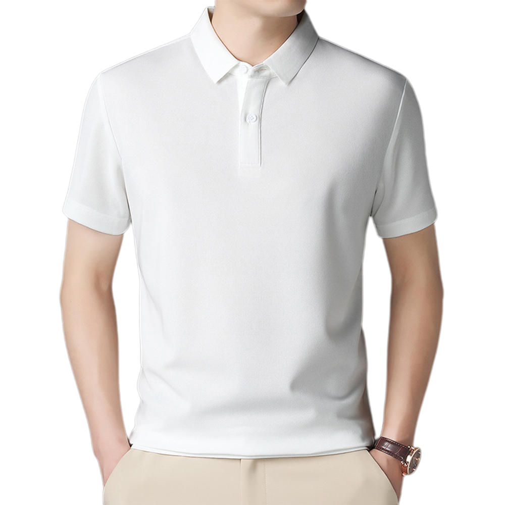 Herren-T-Shirt mit kurzen Ärmeln und Button-Down-Revers
