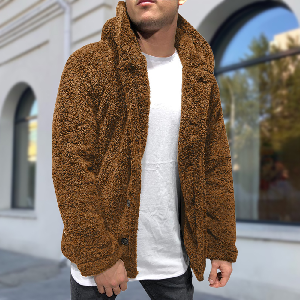 Warme Winter-Plüschjacke für Herren