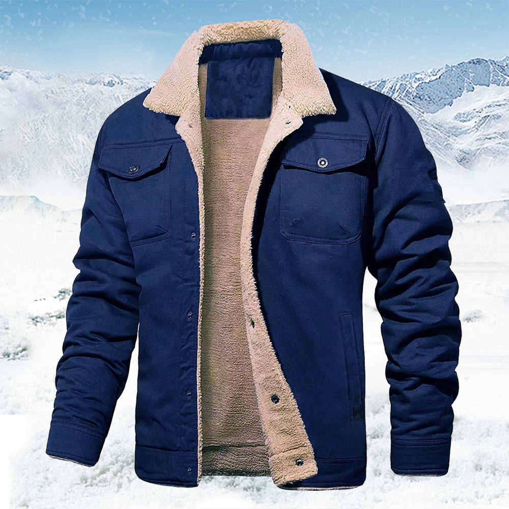 Freizeitjacke für Herren mit Fleece-Revers