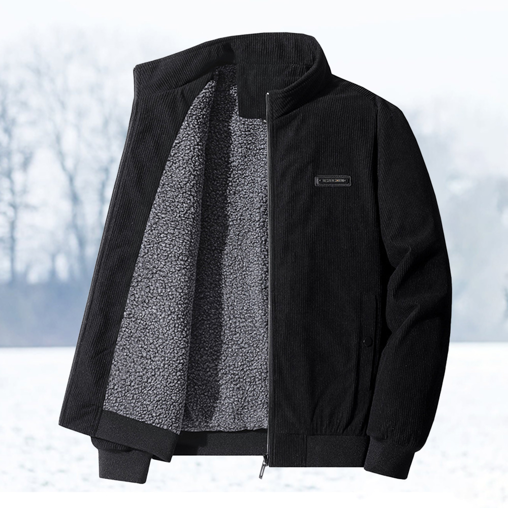 Alberchris™ New winter thickened corduroy men's stand-up collar lambskin jacket