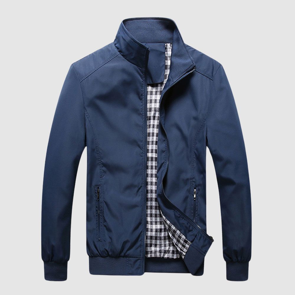 Business Casual Herren Stehkragen einfarbige Jacke