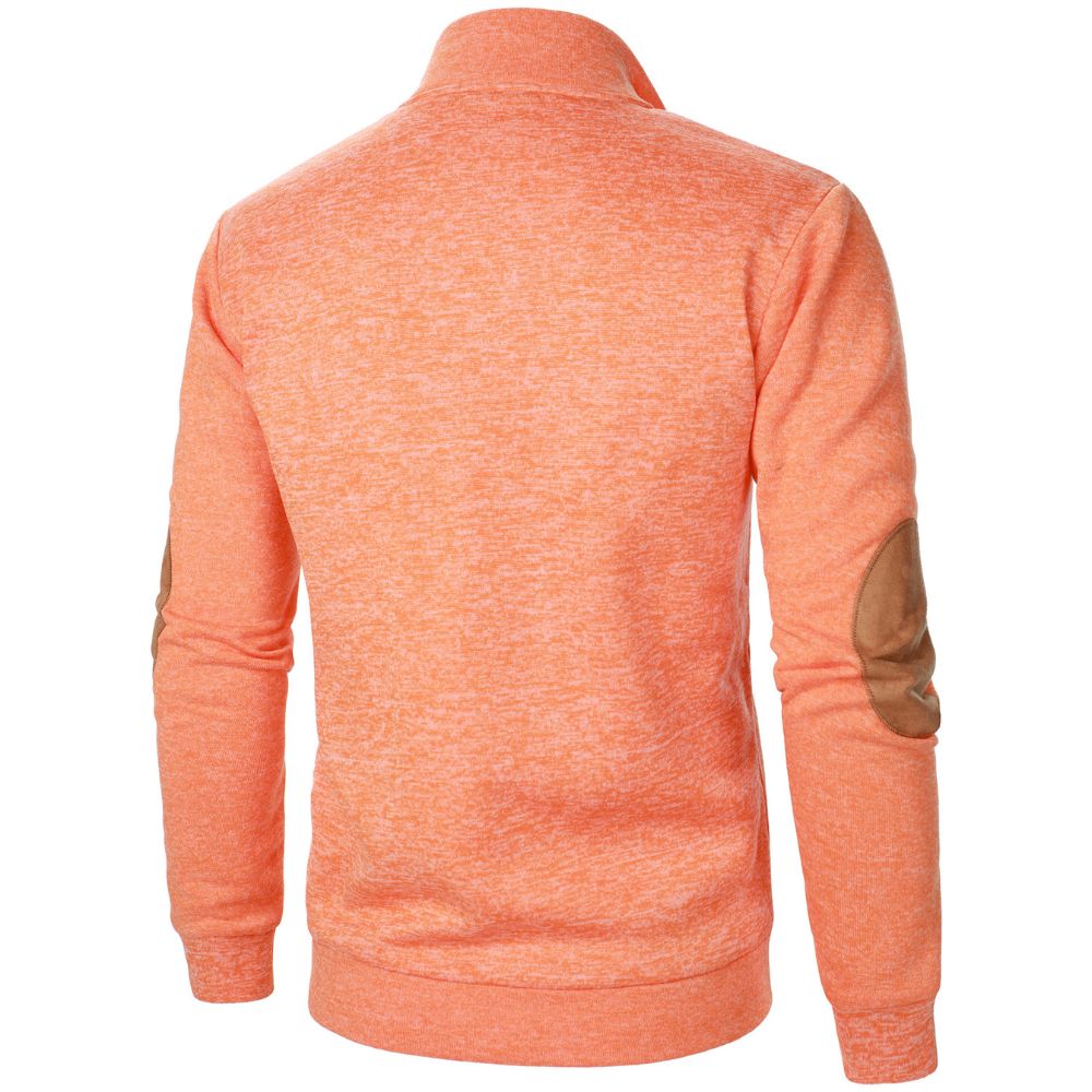 Pull à manches longues et col Henley pour hommes