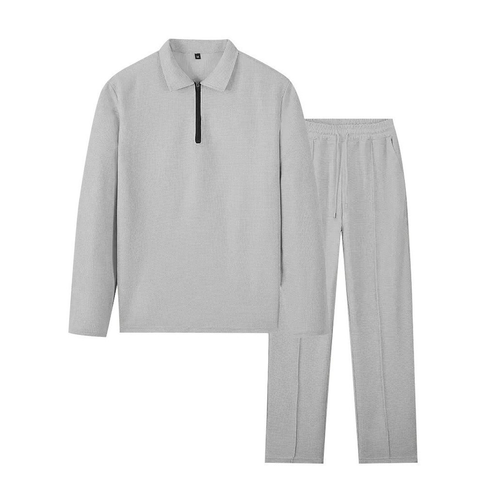 Einfarbige Langarmhose für Herren, lässiger Sportanzug