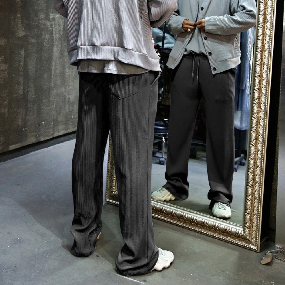 Nouveau pantalon droit décontracté en velours côtelé pour homme