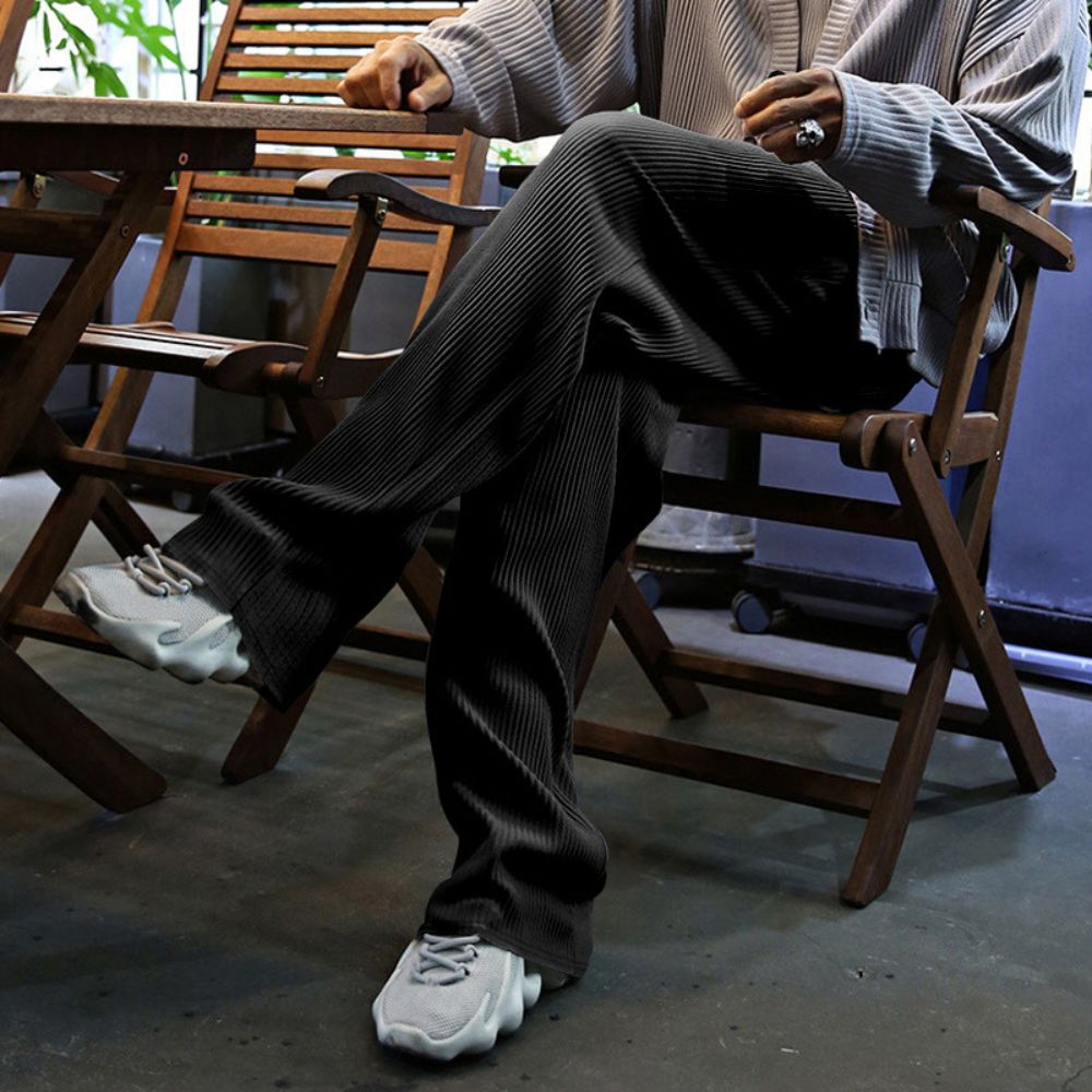 Nouveau pantalon droit décontracté en velours côtelé pour homme