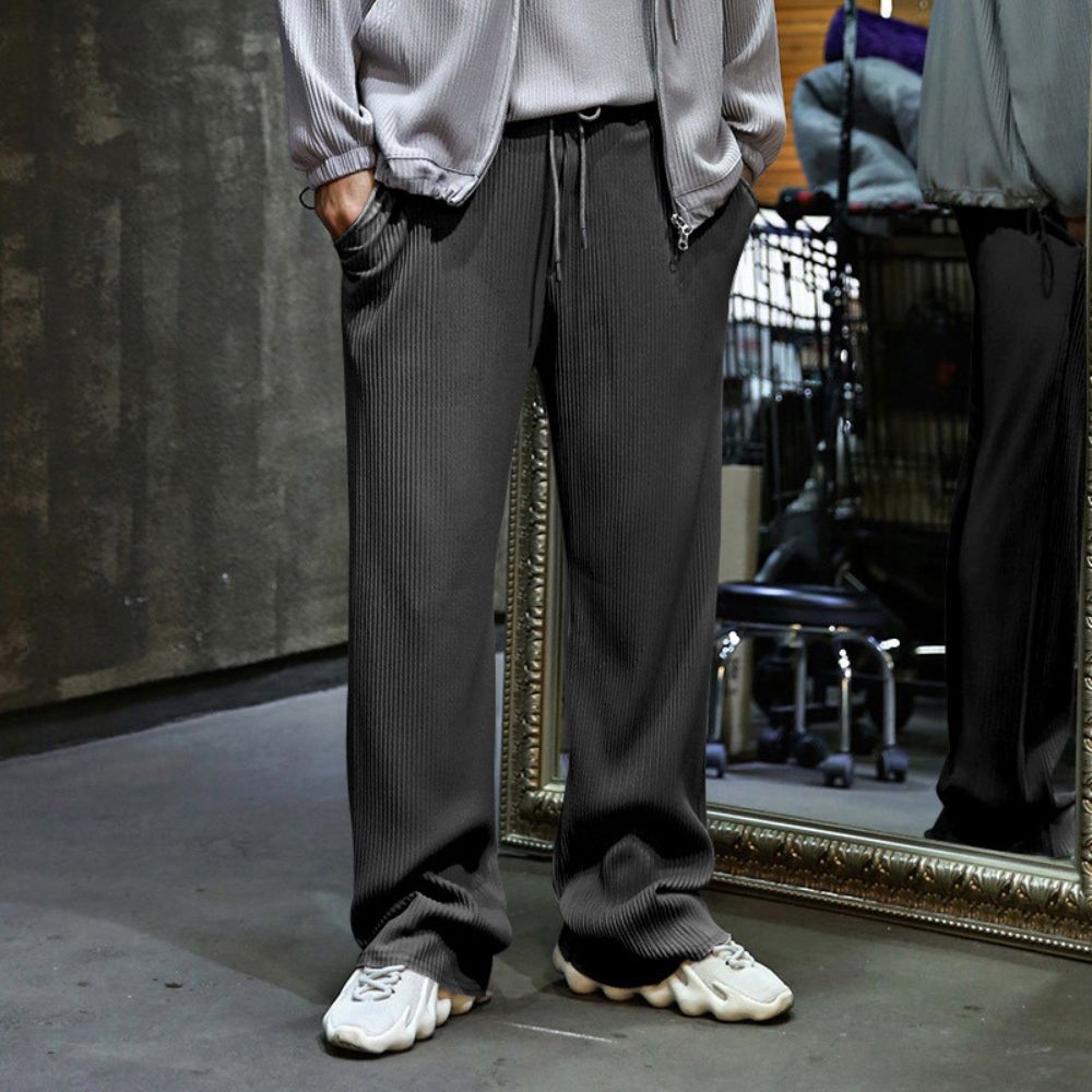 Nouveau pantalon droit décontracté en velours côtelé pour homme