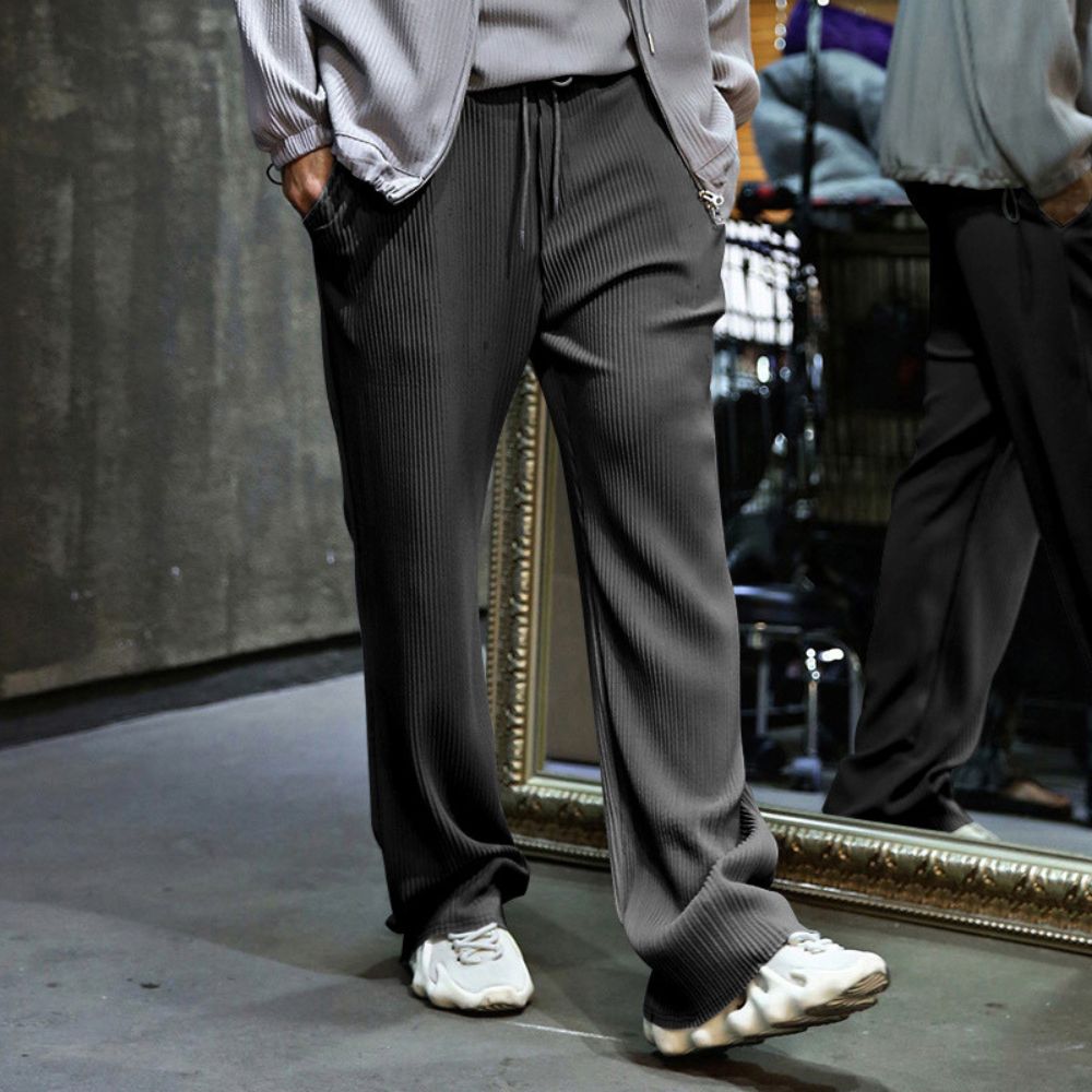 Nouveau pantalon droit décontracté en velours côtelé pour homme