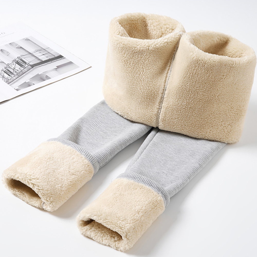 Metallwolke Winter dicke Sherpa hoch taillierte warme elastische Leggings