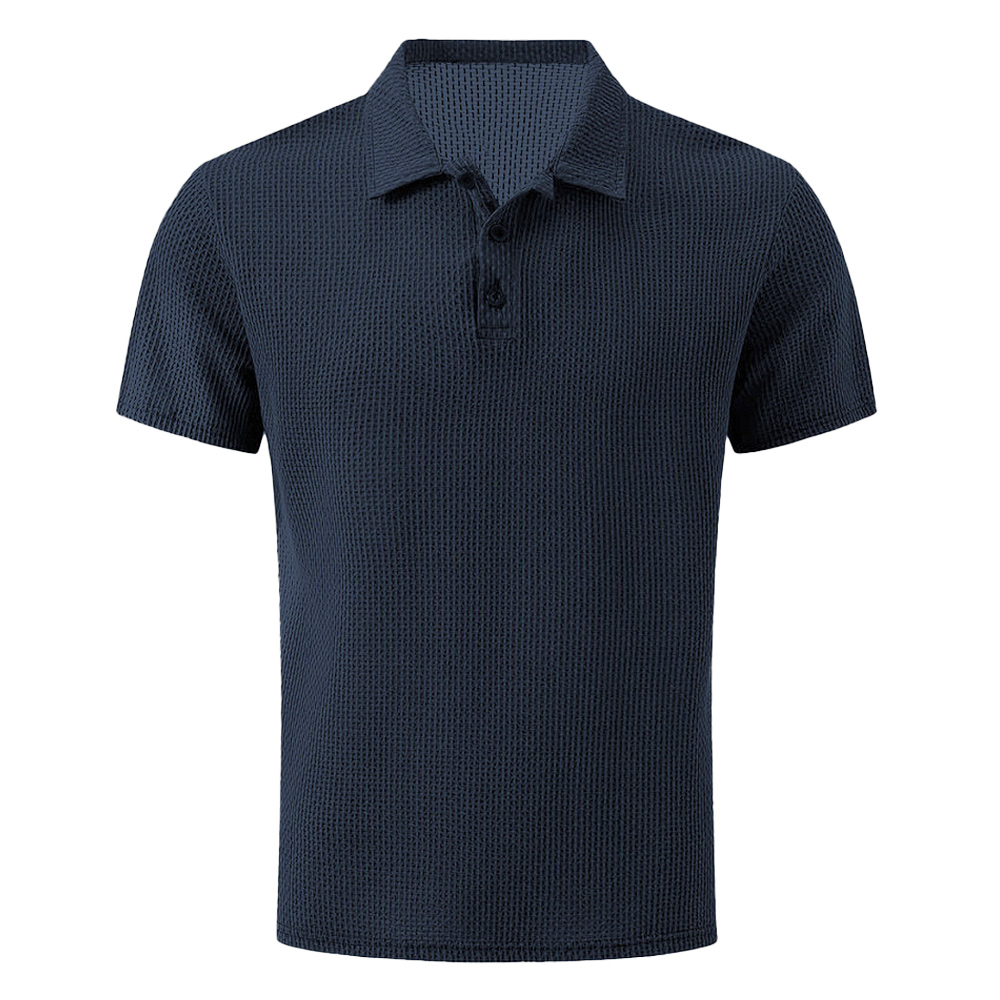 Kurzärmliges Poloshirt aus gestricktem Mesh für Herren