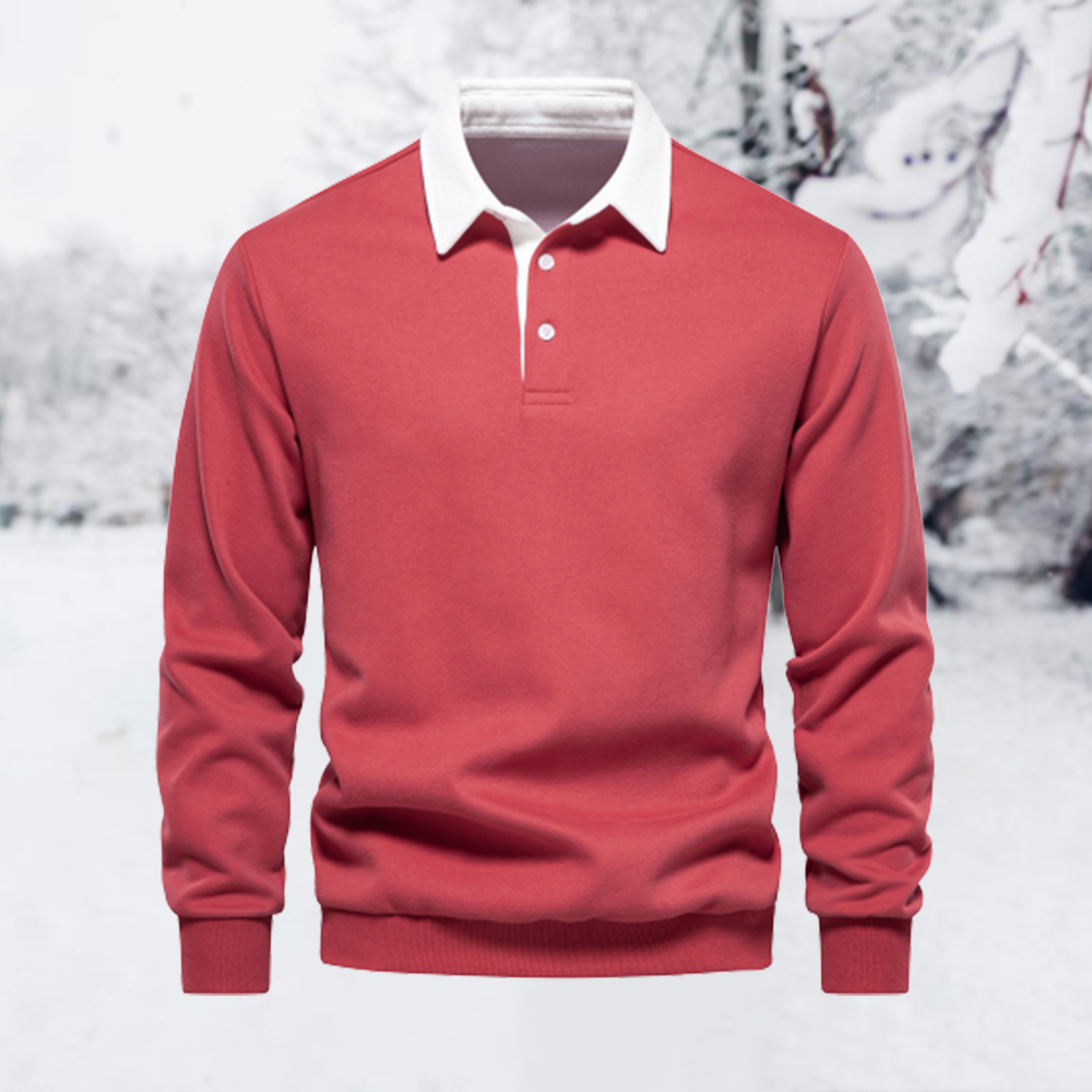 Herren-Poloshirt mit Farbblock-Revers