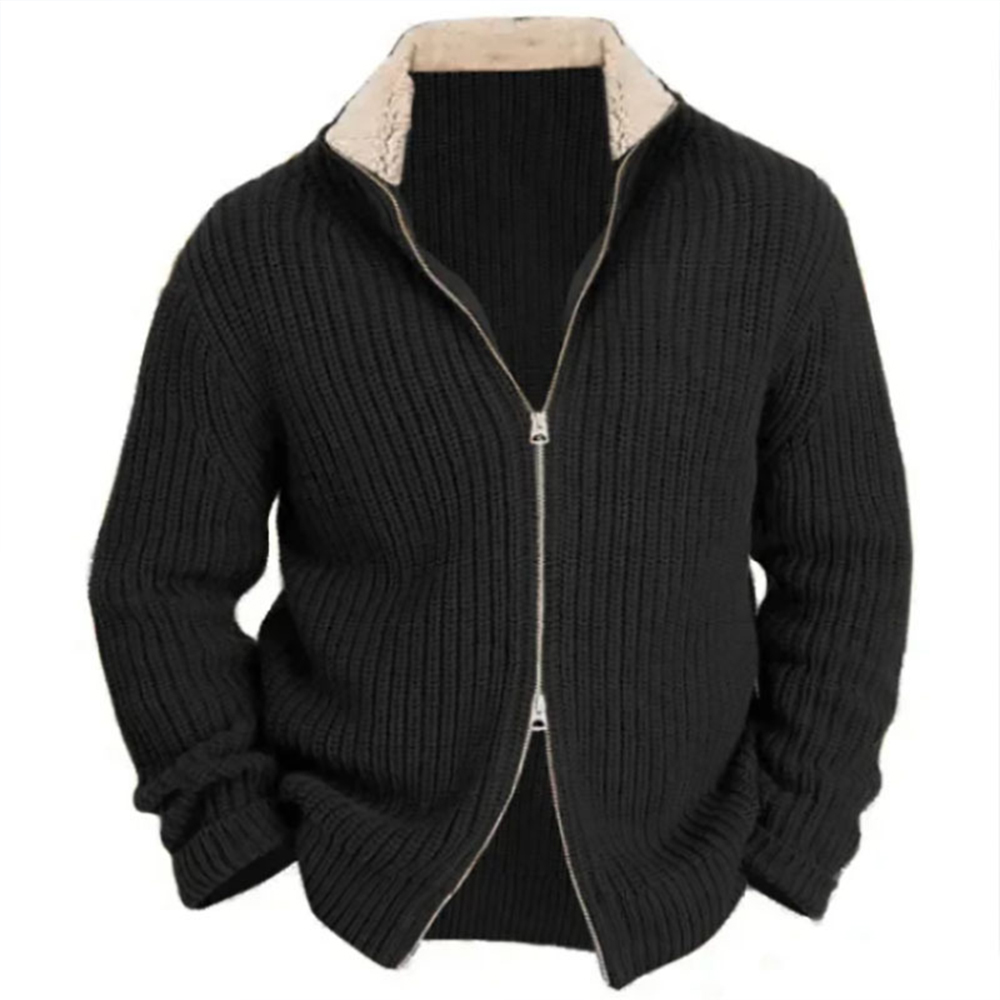 Verdickter warmer Reißverschluss-Pullover-Cardigan für Herren